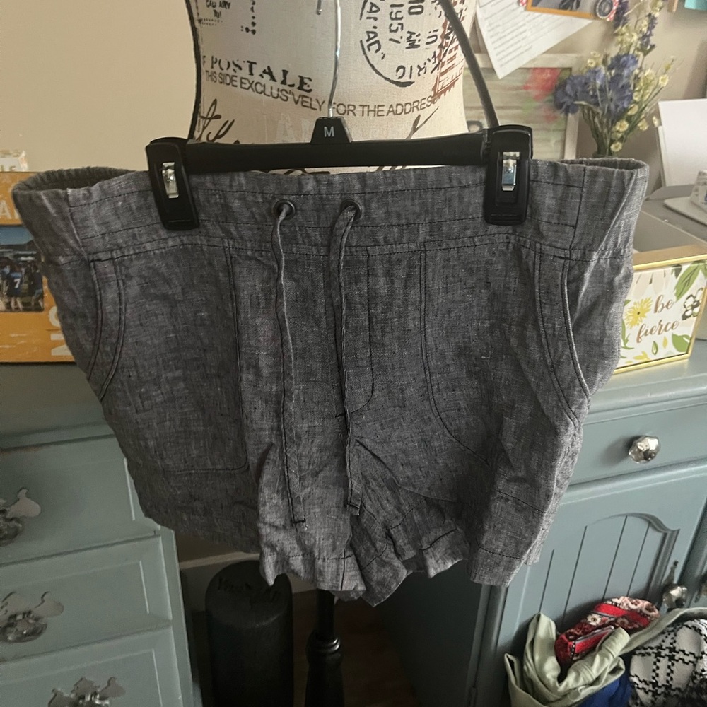Athleta Metallic Gray Shorts